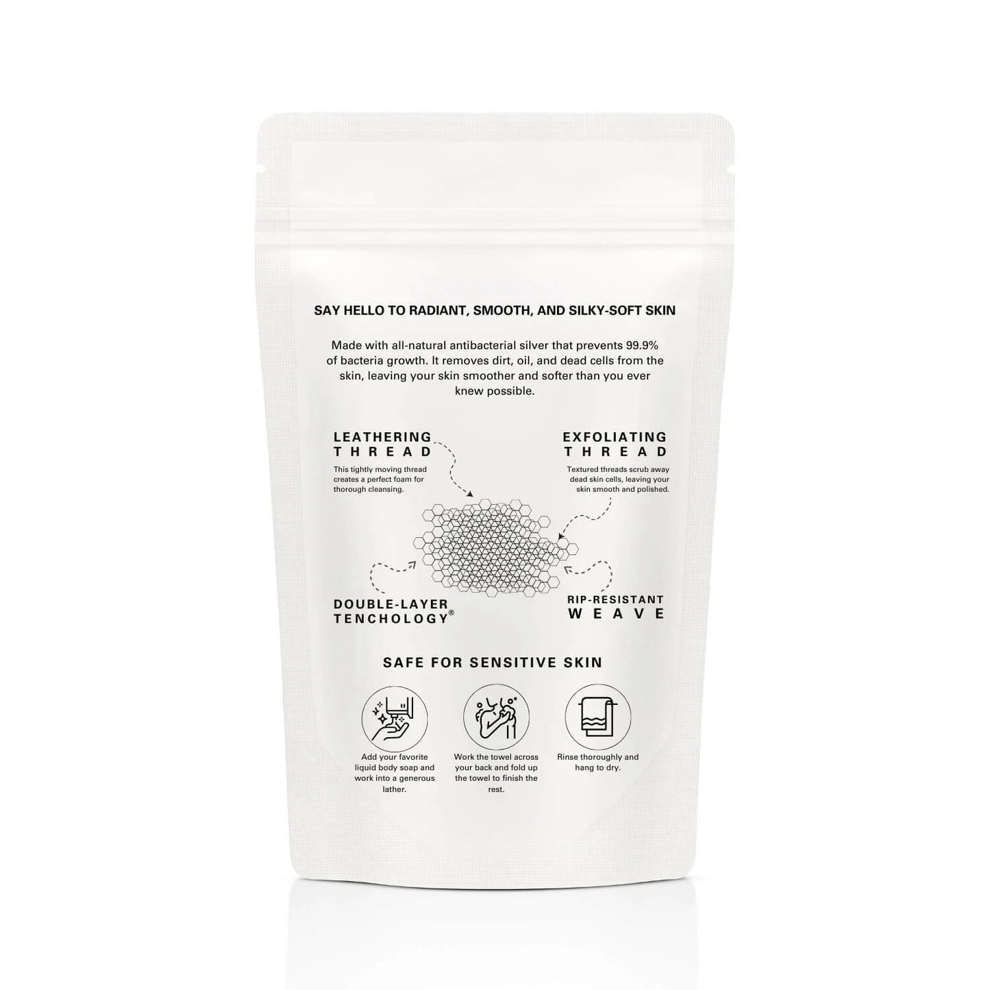 Washi Exfoliating Antibacterial Shower Towel