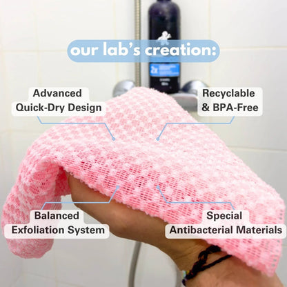 Washi Exfoliating Antibacterial Shower Towel